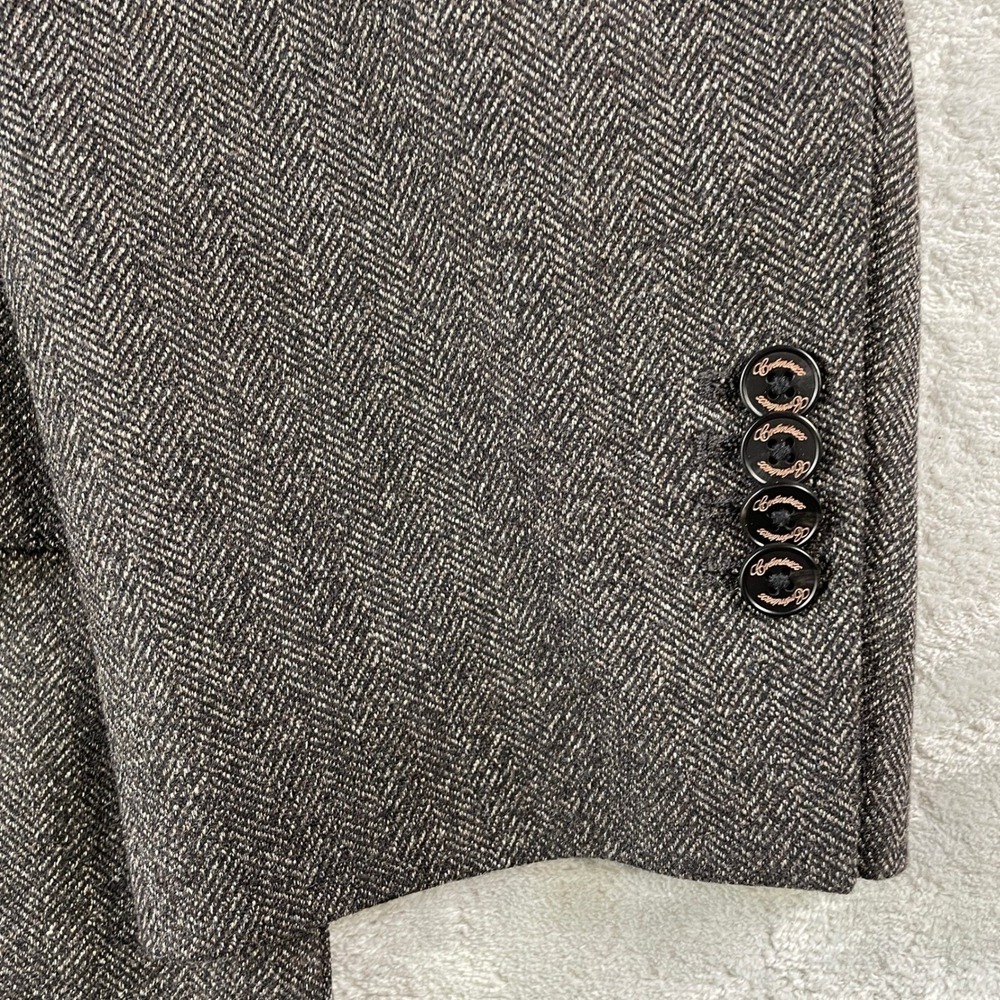 Loro Piana Daniel Cremieux Coat‎ Men XXL Wool Rain System Herringbone Italy - Picture 8 of 12
